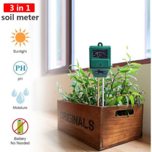 Medidor Humedad/pH/Luz Solar Plantas 3 en 1