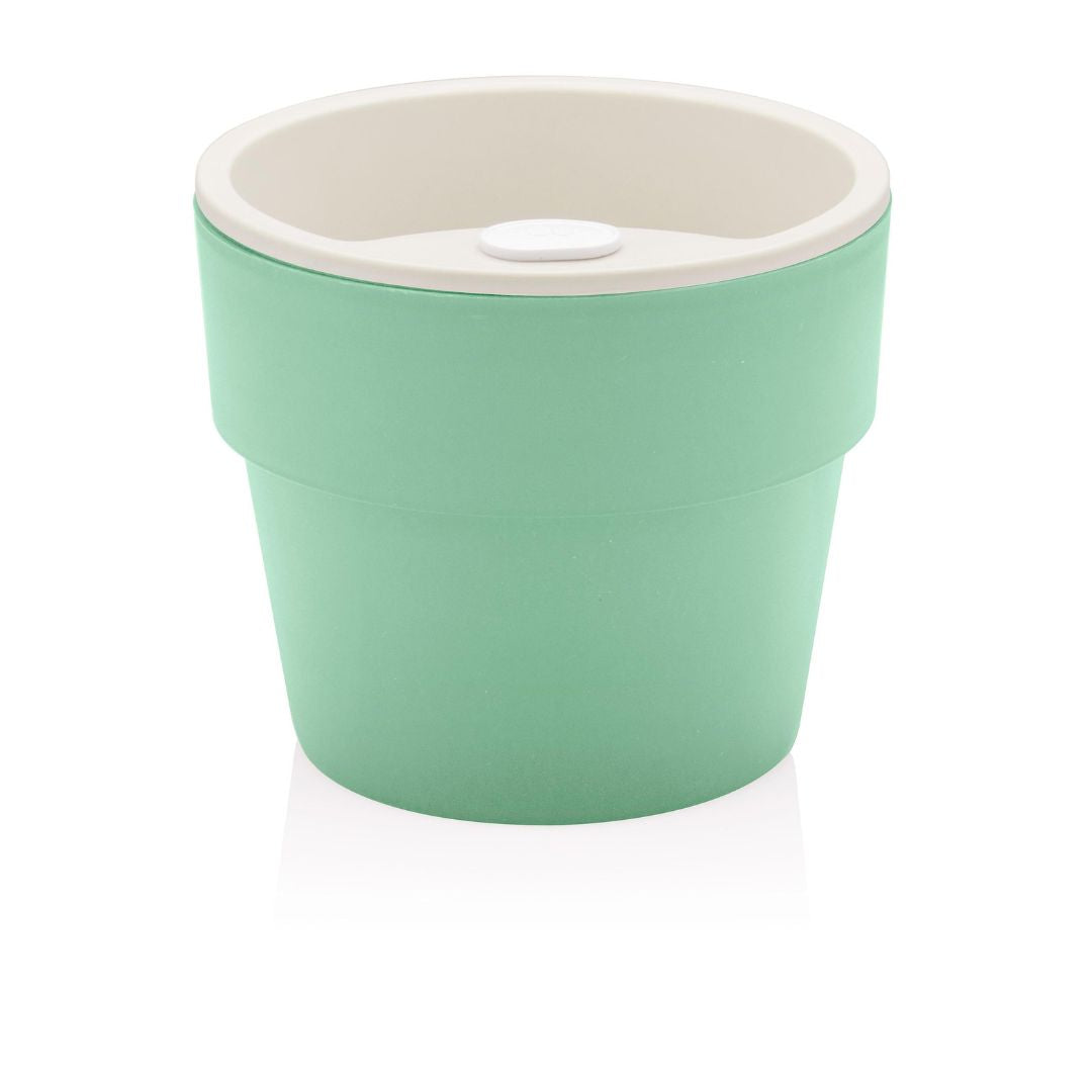 Macetero Autorriego Verde Menta 1,6 L — Tus Plantas Siempre Hidratadas sin Esfuerzo