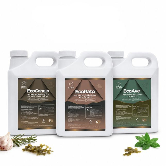 Pack Repelentes 5L para Huertos y Jardines | Eco Conejo + Eco Ave + Eco Rato