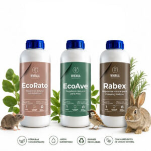 Pack Eco Stop Whenua | Repelente para Ratones, Conejos y Aves 3 x 1L Concentrado