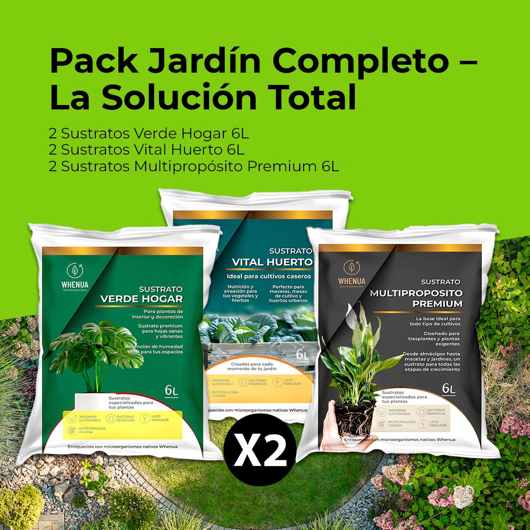 Pack Jardín Completo Whenua — La Solución Total en Sustratos para Plantas Saludables