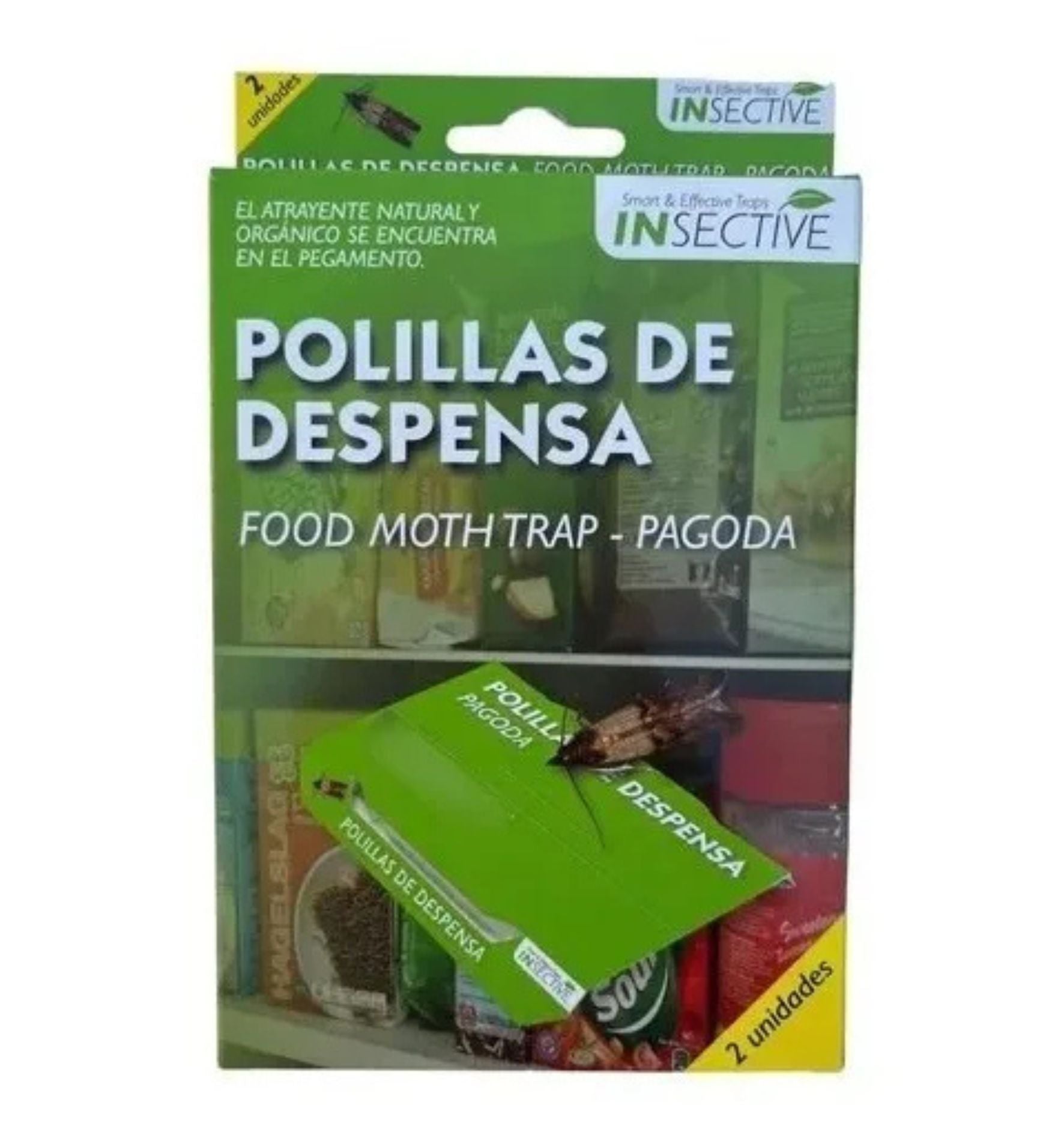 Trampa Adhesiva para Polillas de Despensa — Pack 2 Unidades